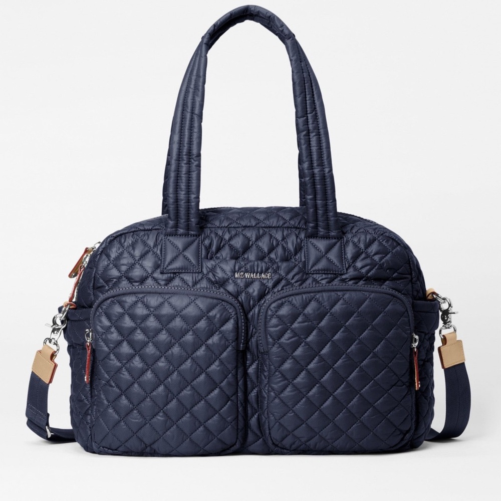 MZ Wallace Nic Ink Quilted Travel Weekender Bag NWT - Picture 6 of 14